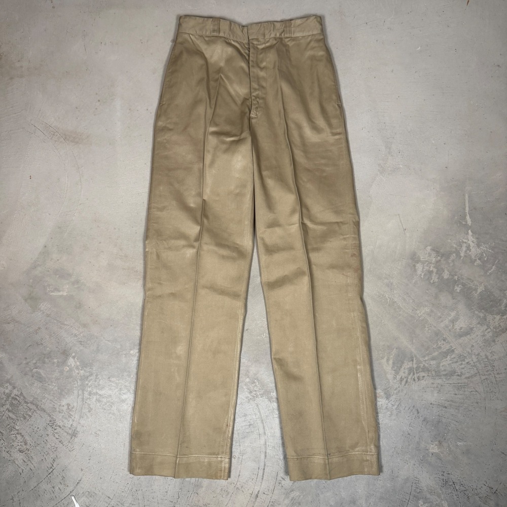 Vintage 60s Blue Bell US Military Khaki Uniform Twill Trousers 30x31 Vietnam Era